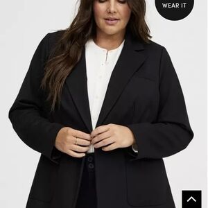 Torrid Classic Black Ponte Blazer
